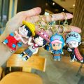 Cartoon anime One Piece keychain, Luffy Chopper, three-dimensional doll, car keychain pendant, bag ornament. 