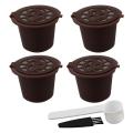 Coffee Filter Coffee Capsules Cup Reu For  4PCS With Spoon Brush. 