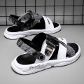 Sandals Men's Summer Outdoor Fashionable Sports Non-Slip Wear-Resistant Soft Bottom Driving Slippers Dual-Use Outdoor Beach Shoes Men. 