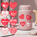 500 Stickers/Roll Valentine's Day Wedding Theme Heart Stickers Gift Wrap Decoration. 