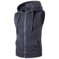 Mens Sleeveless Hoodies Fashion Hooded Sweatshirt Bodybuilding Men vest Clothing Sweatshirts Men Hooded Tracksuit.