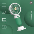 Cute Fruit Mini Hand Fan With Phone Holder,Summer Outdoor Cooler, USB Rechargeable Portable Handheld Fan for Student Pocket. 
