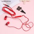 [LargeLooking] Wired earbuds noise cancelling stereo earphones heavy bass sound sport headset ♨On sale. 