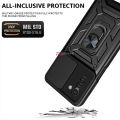 New Phone case Nokia G21 G11 Back cover Armor-Level Back cover Stand Slide Lens Cover Protection Shockproof Hard Phone Back Casing. 