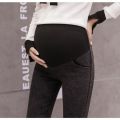 Pregnant Women's Pants Frosted Denim Skinny Pants Spring and Autumn Outer Wear All-Matching Base Maternity Pants Spring and Summer Thin Slim Fit Slimming.