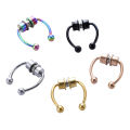 1pcs U Shaped Nose Ring Hip Hoop Septum Rock Stainless Steel Magnet Nose Piercing Punk Piercing Body Jewelry.