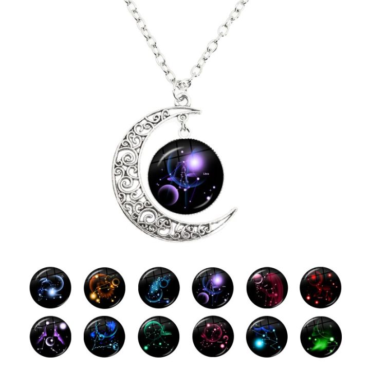 12%20Constellation%20Scorpio%20Sagittarius%20Capricorn%20Aquarius%20Pendant%20Silver%20Color%20Crescent%20Moon%20Necklace%20Jewelry%20Birthday%20Gift%20-%20Image%202