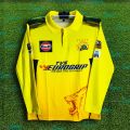 Chennai Super King Full Sleeve Polo Cricket Jersey For Men - IPL CSK Full Sleeve Collar T Shirt - Chennai Jersey 2025. 