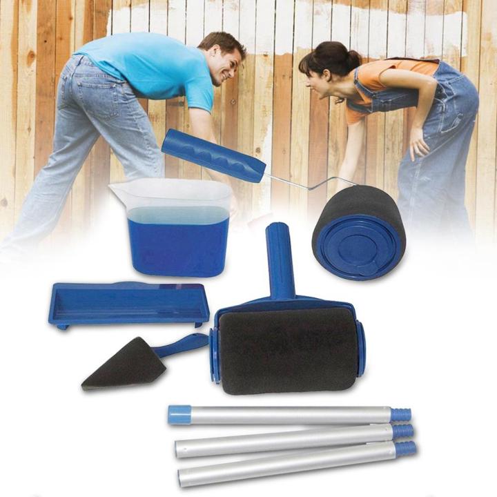 Migeet%208pcs%20Wall%20Painting%20Tools%20Set%20Paint%20Roller%20Runner%20Brush%20Handle%20Flocked%20Edger%20-%20Image%203