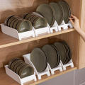 Compact Dish Rack Easy-To-Clean Plastic Lightweight Plate Organizer Bowl Stand for Home Kitchen Restaurant Use Organizing.