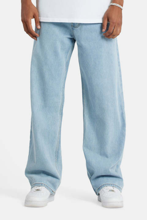 Unisex baggy jeans light blue