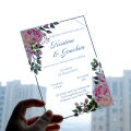 10pcs Transparent Personalized Printed Customized PVC Wedding Invitation Card Prayer LaoXzhongX. 