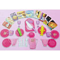 Kids My Funny Dining Car With Dinnerware Sets With 28 Pieces-Pink.