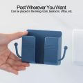 2 PCS Mobile Phone Charging Hanging Holder Multifunction Wall Mounted Plug Bracket Remote Control Mounted Storage Box. 