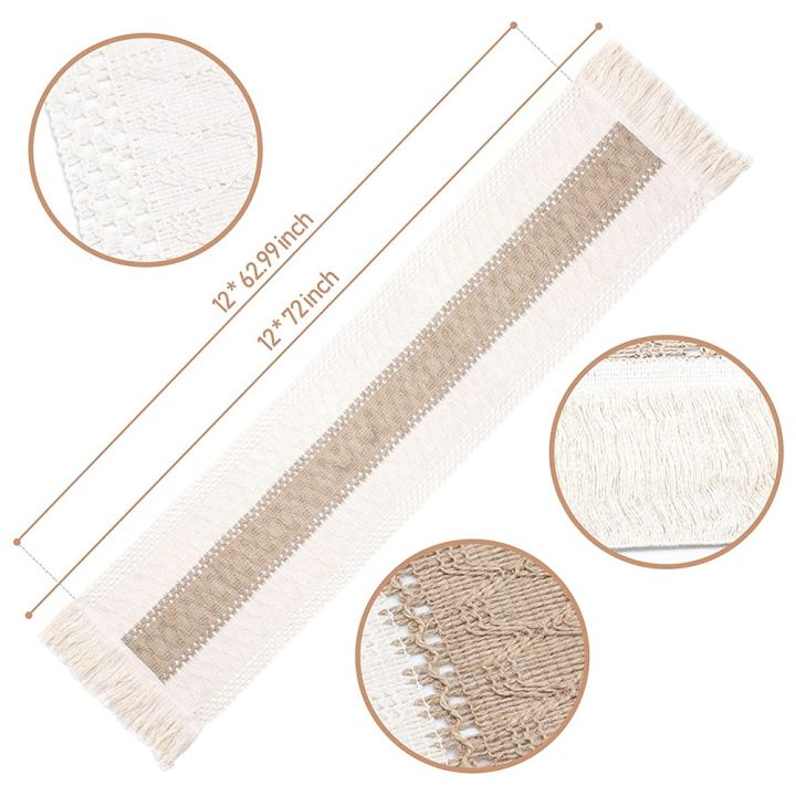 Farmhouse%20Boho%20Table%20Runner,%20for%20Dining%20Table%20Decoration%20180cm%20-%20Image%204