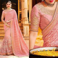 Pink Colour Soft Weightless Georgette Saree. 