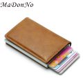 【Wweirdoo】MaDonNo Anti Men Money Slim Mini Purse Aluminium Rfid Card Holder Small Smart Walet portfel Ladies wallet. 