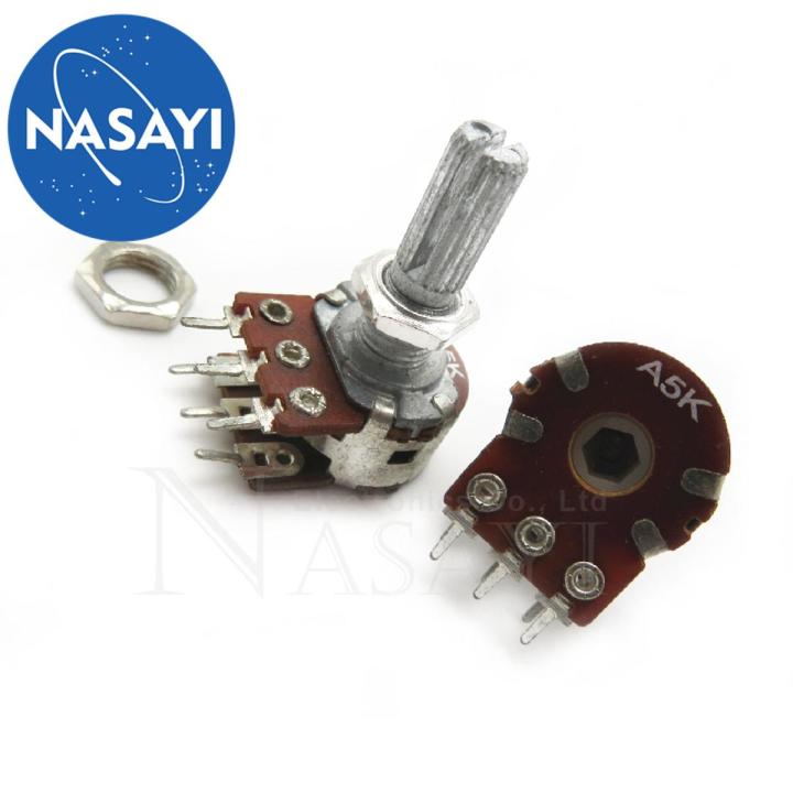 10PCS Type 148 double potentiometer A5K handle 25MM flower