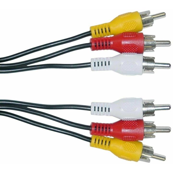 1.5m 3 RCA MALE to 3 RCA CABLE MALE PLUG AUDIO PHONO VIDEO AV DVD