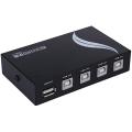 Printer Sharing Switch 4 Ports USB 2.0 Selector Switch For PC Sharing Switch Box with (2PC)-Black. 