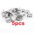 5Pcs-ANGLE Pin FEMALE USB SOCKET USB2 Angle 90 Degree Pin Socket Type-A 4 Pin USB Female Socket Connector Panel Mount State For Data Cables Charging Socket LED. 