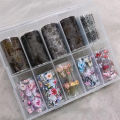 【Support-Cod】 10 Roll Flower Nail Foils Transfer Stickers Nail Decals Manicure Decoration DIY QUANYIN. 