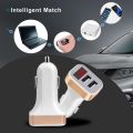 Cigarette Lighter Voltage Meter Dual Port USB LED Display Car Charger for iPhone 6S/7/8/X/XS MAX/XR,iPad Mini 3,Galaxy Note 9/S9.
