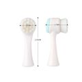 Double-sided Silicone Skin Care Tool Facial Cleanser Brush Face Cleaning Vibration Facial Massage Washing Product Wholesale. 