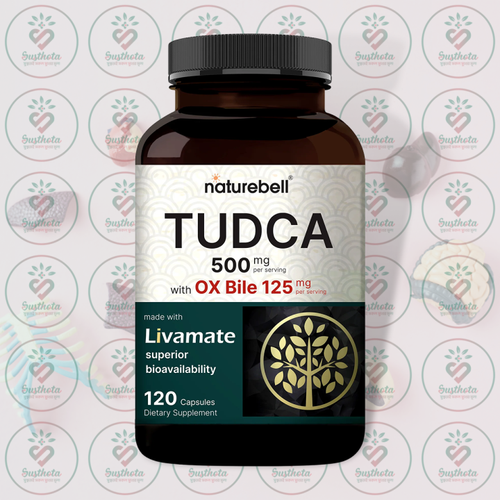 NatureBell TUDCA – 500 mg – with OX Bile 125 mg – 120 Capsules – with ...
