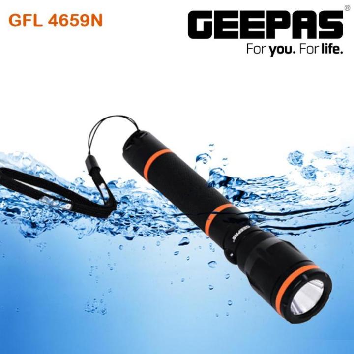 Geepas Waterproof LED Flash light GFL4659N(2 Year Warrenty)