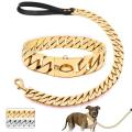 Stainless Steel Dog Chain Leash Super Strong Dog Metal Durable Silver Traction Rope Chain Solid For Pet Jewelry Accessories.