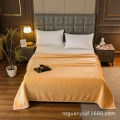 Flannel solid color thickened warm blanket double-sided velvet multifunctional single double blanket gift blanket. 