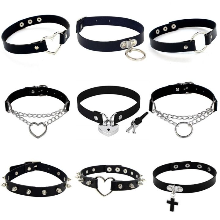 %E3%80%903C%20VictoryEagle%E3%80%91Punk%20Collar%20Choker%20Black%20PU%20Leather%20Heart%20Cross%20Spike%20Necklace%20Cosplay%20Body%20Accessories%20Trend%20Jewelry%20-%20Image%207