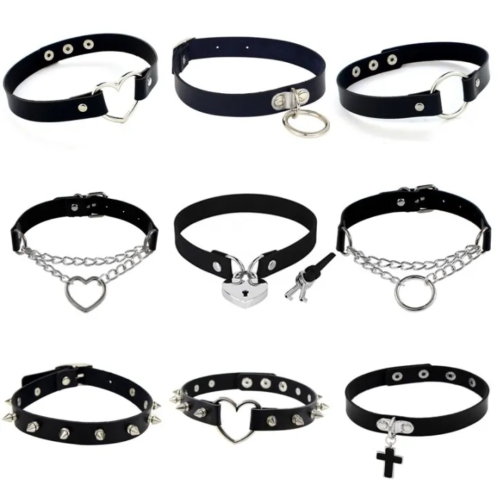%E3%80%903C%20VictoryEagle%E3%80%91Punk%20Collar%20Choker%20Black%20PU%20Leather%20Heart%20Cross%20Spike%20Necklace%20Cosplay%20Body%20Accessories%20Trend%20Jewelry%20-%20Image%207