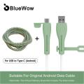[For Type-C]BlueWow Phone Charger Cable Protector Cover Silicone Anti-breaking Headphone Cable Protector, Charging Cable Winder CP15. 