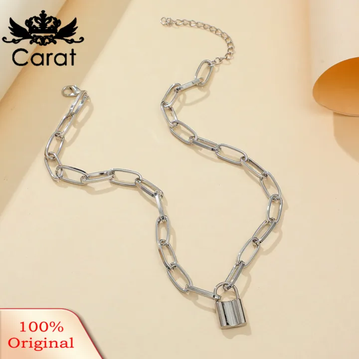 Simple%20Love%20Lock%20Pendant%20Alloy%20Chain%20Unisex%20Necklace%20Party%20Jewelry%20Couple%20Gift%20-%20Image%205