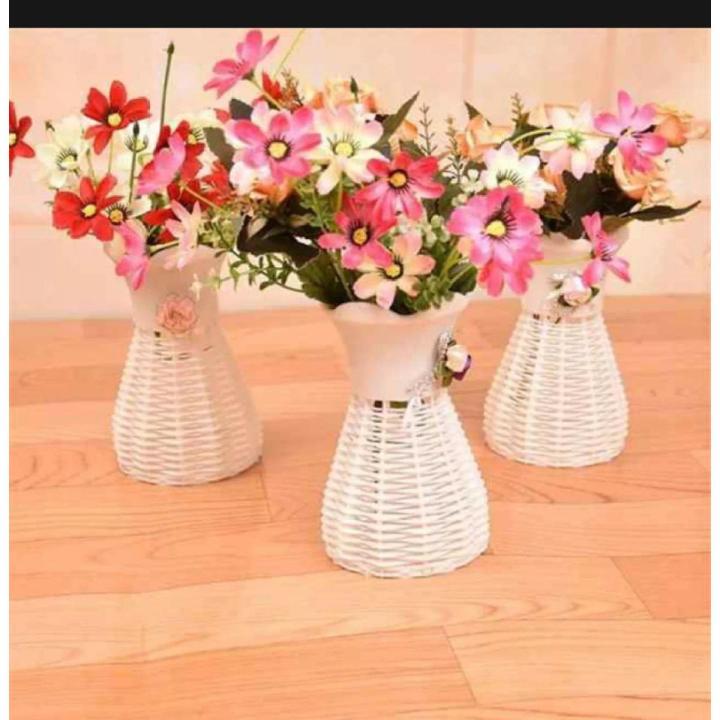 Flower Plastic Vase For Home Wedding Decoration -Not Excluding Flower - Flower Vase