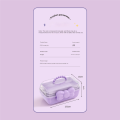 Storage Boxes for Children'S Hair Accessories Necklaces Headbands Hairpins and Bows Foldable Desktop Dustproof Storage Reusable B.