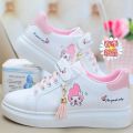 Sanrio hello kitty 2023 spring autumn non-slip net shoes girl casual shoes cartoon board shoes kuromi sports shoes cute Sneakers. 