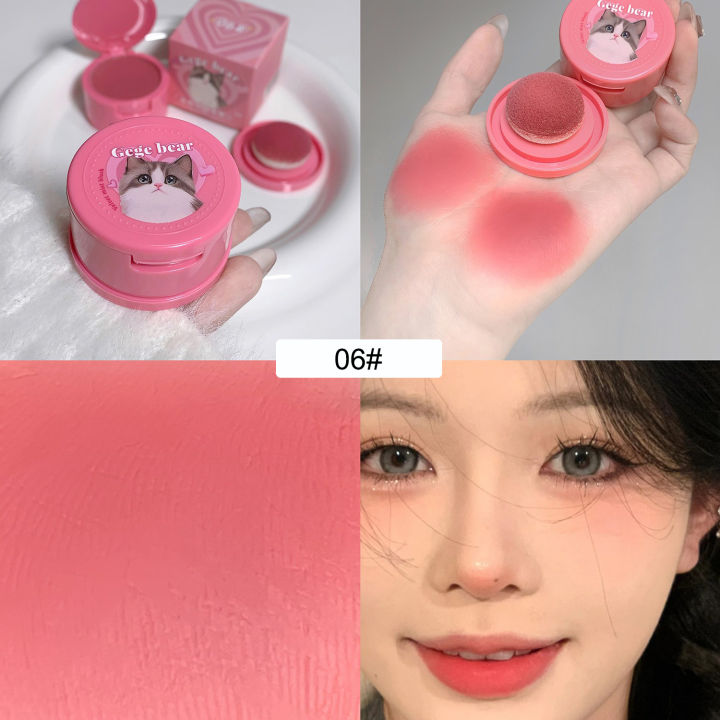 Cute%20Cat%20Blush%20Lasting%20Natural%20Matte%20Cream%20Rouge%20Pink%20Orange%20Cheek%20Contour%20Blusher%20Powder%20with%20Puff%20Makeup%20Face%20Brighten%20Palette%20-%20Image%207