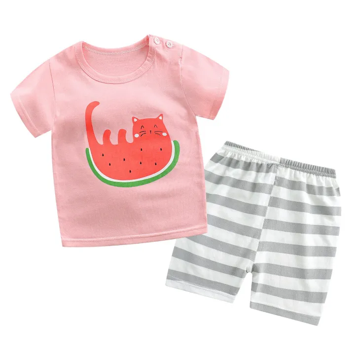 Toddler%20Baby%20Boys%20Girls%20Summer%20Clothing%20Suit%20Newborn%20Kids%20Cartoon%20Short%20Sleeve%20T-shirts+shorts%202pcs%20Children's%20Tracksuits%20Sets%20-%20Image%202