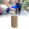 Tape 4 inch Wide Breathable Self Adherent Wrap for Cats Sports Leg Khaki. 