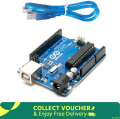 Arduino Uno R3 Microcontroller and Usb Cable original italy. 