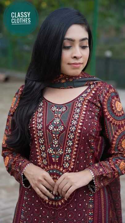 Readymade%20%20Stylish%20And%20Comfortable%20Made%20By%20Lilen%20%20Fabric%20Ghararah%20Three%20Piece%20For%20Women%20-%20Image%208