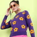 Pantoneclo Premium Women's / Girl's Flower Design Sweater / Cardigan / Pullover. 