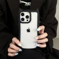 3D Cute Cat Ear Phone Case for iPhone 16 15 14 13 12 11 Pro Max happyLuxury Cartoon Transparent Shockproof Clear Acrylic Cover Bumper.
