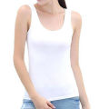 Ladies sleeveless T-shirt -White.