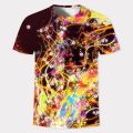 Men New T Shirt 3D Golden Glitter Digital Printed T-shirt O-neck Short Sleeve Men's Casual Personality Tee Comfortable Tops. 
