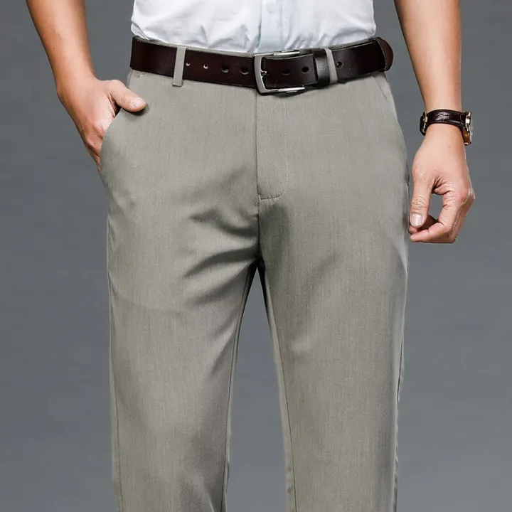 Spring%20Autumn%20Men's%20Casual%20Pants%20Classic%20Pure%20Color%20Loose%20Straight%20Business%20Office%20Daily%20Trousers%20Male%20Clothing%20Black%20Blue%20Green%20-%20Image%204