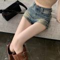 OUKABUYIPure Want Stretch Denim Shorts Women's Hot Pants for Hot Girls Summer New Outdoor High Waist Big Long Legs. 